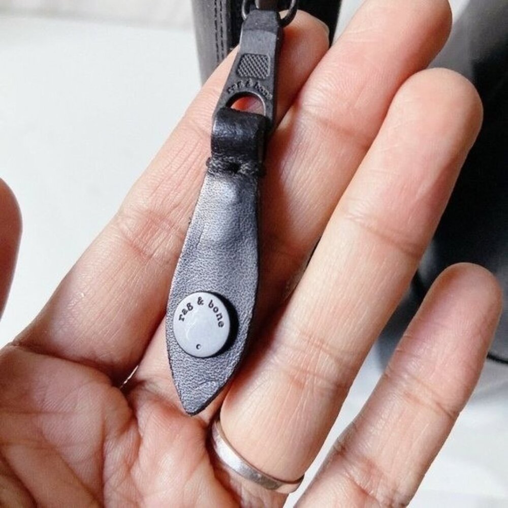 Rag & Bone Newbury 2.0 Platform Ankle Boots Bootie Black Leather Zip EU 37 US 37 - Picture 10 of 10